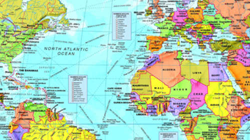 World Political Map Poster Size Laminated