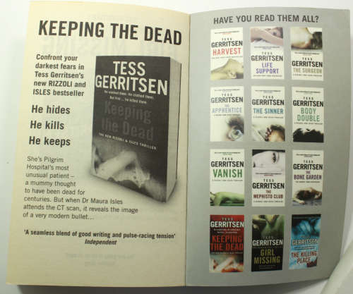 The Killing Place by Tess Gerritsen Softcover Book
