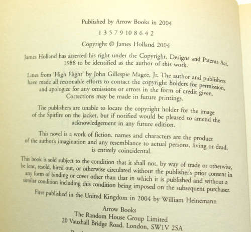 The Burning Blue by James Holland Softcover Book