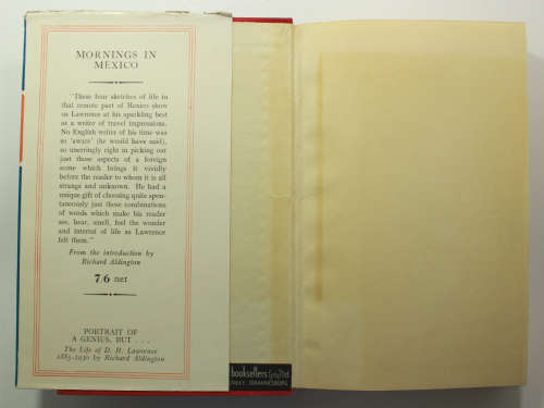 Mornings In Mexico by D H Lawrence Hardcover Book
