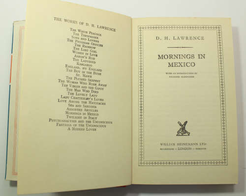 Mornings In Mexico by D H Lawrence Hardcover Book