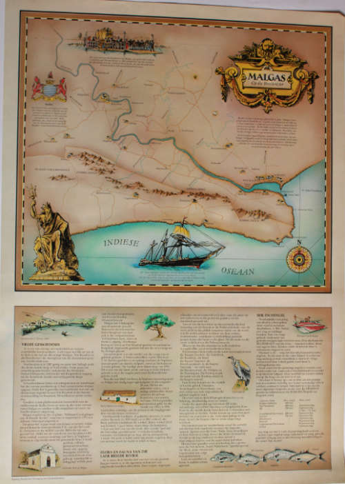 Malgas Breede River Pictorial Map and History Poster