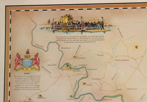 Malgas Breede River Pictorial Map and History Poster