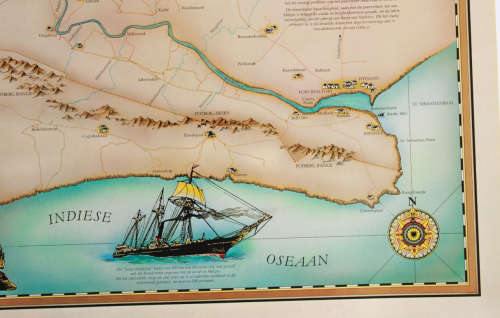 Malgas Breede River Pictorial Map and History Poster