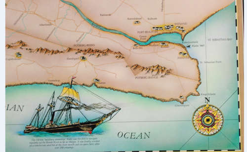 Malgas Breede River Pictorial Map and History Poster