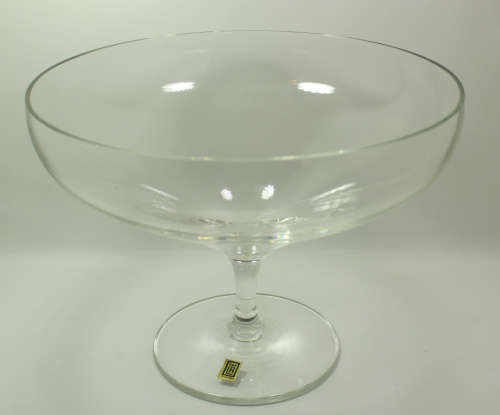 Lednicke Rovne Crystal Fruit Bowl, made in Czechoslovakia