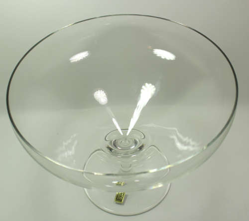 Lednicke Rovne Crystal Fruit Bowl, made in Czechoslovakia