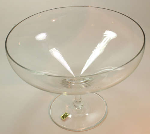 Lednicke Rovne Crystal Fruit Bowl, made in Czechoslovakia