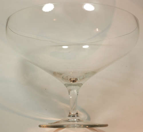 Lednicke Rovne Crystal Fruit Bowl, made in Czechoslovakia