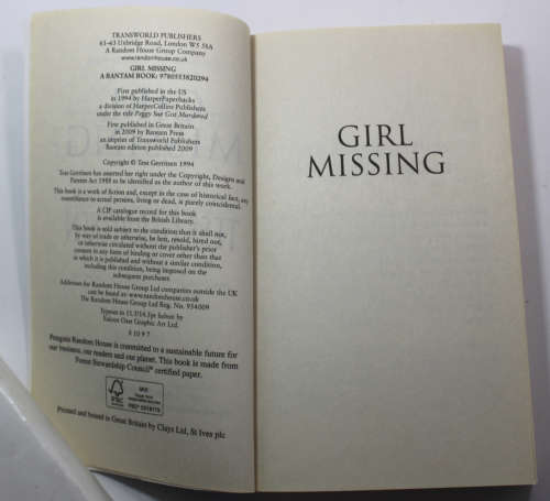 Girl Missing by Tess Gerritsen Softcover Book