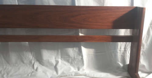 Classic 1970`s John Tabraham Design Solid Kiaat Headboard and Sidetables for Kallenbach`s