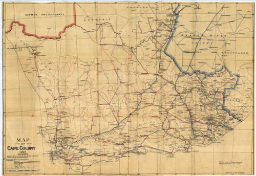 Cape Colony 1901 Poster Map Digital Download