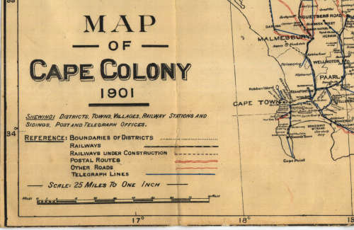 Cape Colony 1901 Poster Map Digital Download