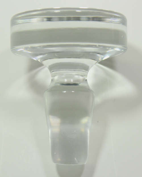 Oblong Styled Heavy Base Decanter with Flat Top Glass Stopper