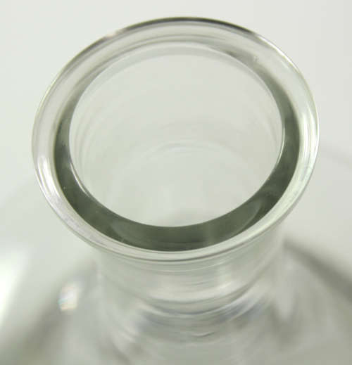 Large Round Decanter with Round Stopper by Buckingham, Made In Romania