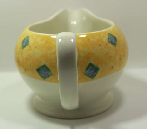 Churchill Tableware Ports Of Call Yellow Pattern Sauce Jug by Jeff Banks