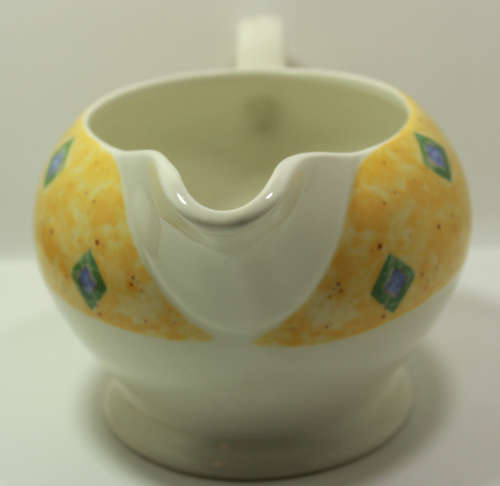 Churchill Tableware Ports Of Call Yellow Pattern Sauce Jug by Jeff Banks
