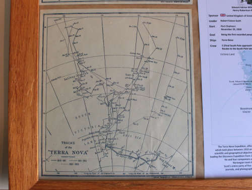 British Antarctic Terra Nova Expedition 1910-1913 Maps Of The Exploration Framed