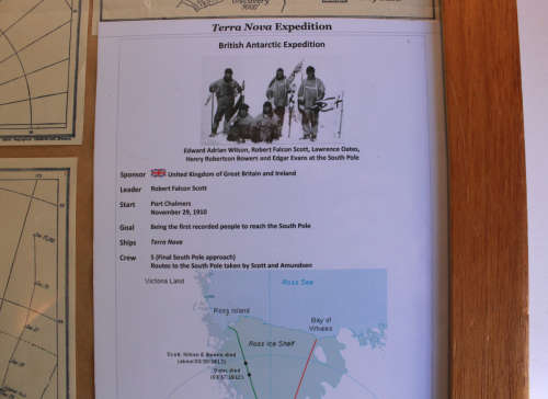 British Antarctic Terra Nova Expedition 1910-1913 Maps Of The Exploration Framed