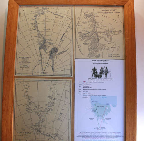 British Antarctic Terra Nova Expedition 1910-1913 Maps Of The Exploration Framed