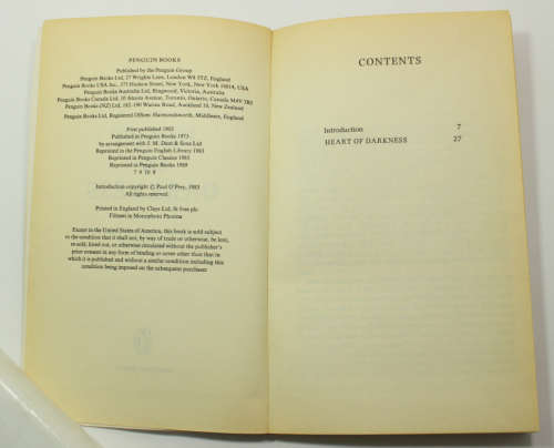 The Heart Of Darkness by Joseph Conrad Penguin Classic Softcover Book