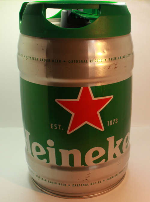 Heineken 5 Litre Aluminium Draught Mini Keg Empty