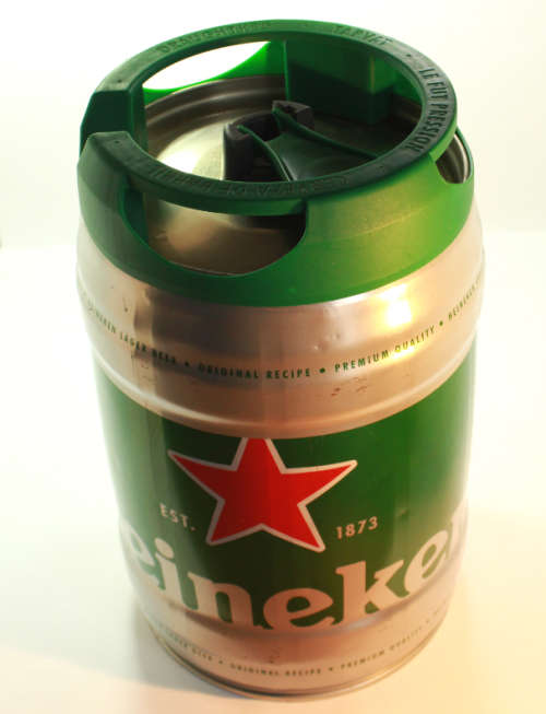 Heineken 5 Litre Aluminium Draught Mini Keg Empty