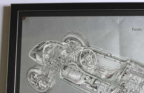 Cooper-Climax T51 Engineering Drawing by James A Allington Framed
