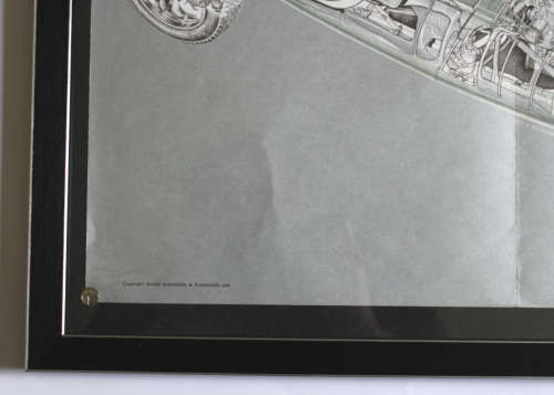 Cooper-Climax T51 Engineering Drawing by James A Allington Framed