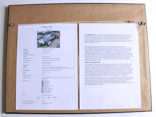 Cooper-Climax T51 Engineering Drawing by James A Allington Framed