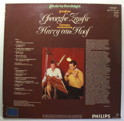 Gheorghe Zamfir Pan Flute Music By Candlelight Vinyl LP.
