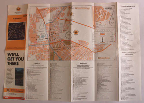 Two Vintage Folded AA Road Maps - Northern Cape 1995 and Kimberley 1993