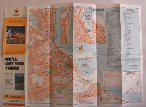 Three Vintage Folded AA Road Maps PE 1992/KZN Coast and Hinterland 1995/Transvaal Area 1995