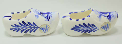 Pair Of Delft Clog Ashtrays