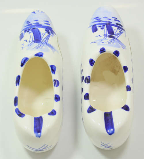 Pair Of Delft Clog Ashtrays