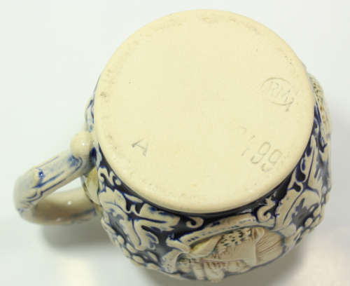 Rheinhold Merkelbach Rhein Castles Stoneware Ornamental Mug in Cobalt Blue