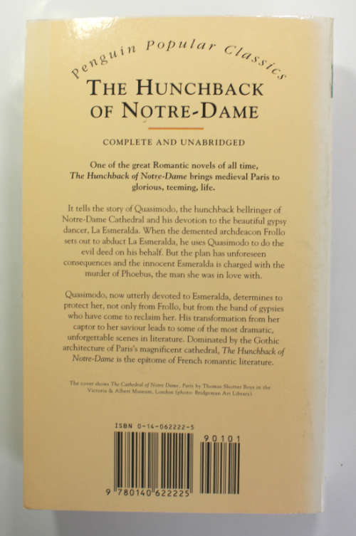 The Hunchback Of Notre-Dame by Victor Hugo Penguin Popular Classics Softcover Book