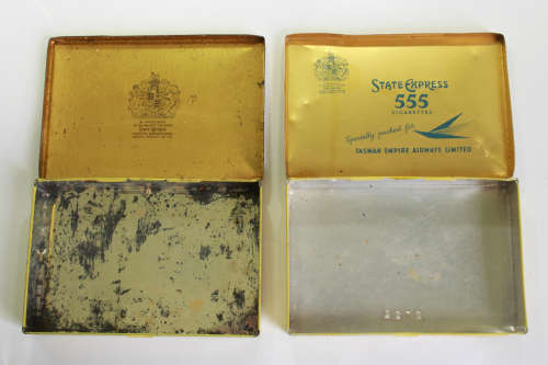 Vintage Pair of State Express 555 Cigarette Tins