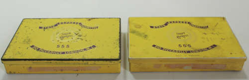 Vintage Pair of State Express 555 Cigarette Tins
