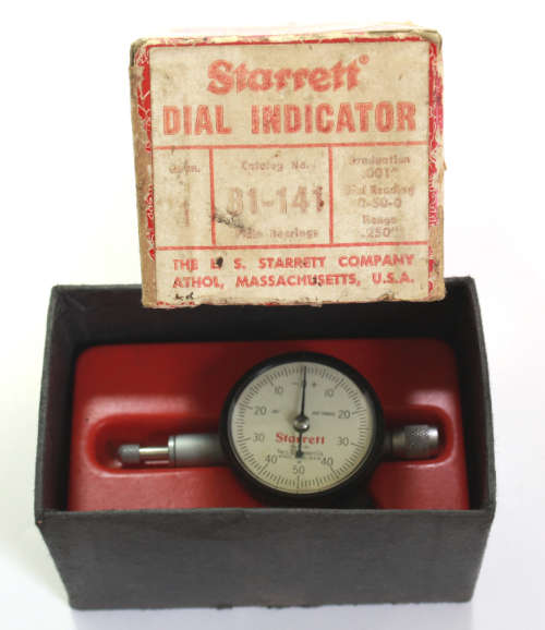 Vintage Starrett Dial Indicator 81-141 in Original Box .250/.001