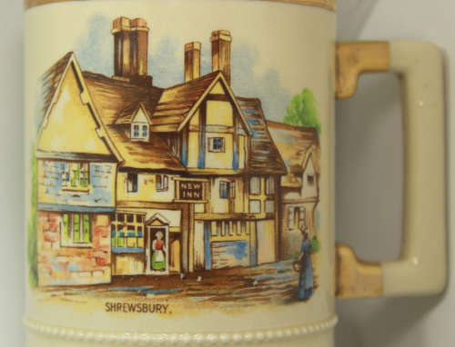 Pair of Vintage Arthur Wood `Ye Olde English Inns` Beer Tankards