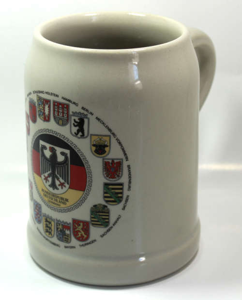Bundesrepublik Deutschland Germany 0.5l Stoneware Beer Stein by WS West Germany