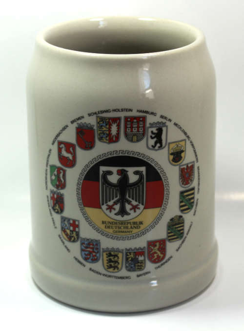 Bundesrepublik Deutschland Germany 0.5l Stoneware Beer Stein by WS West Germany