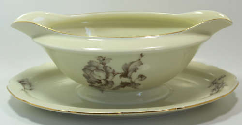 Vintage Gravy Boat with Fixed Underplate by C T Tielsch-Altwasser 1935 Germany