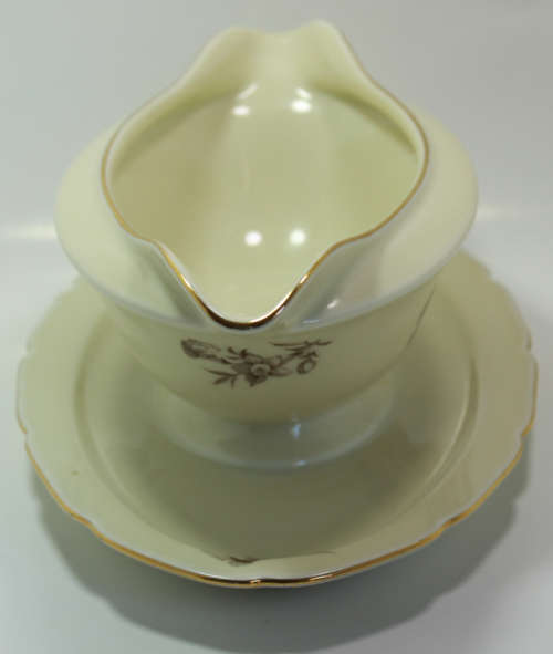 Vintage Gravy Boat with Fixed Underplate by C T Tielsch-Altwasser 1935 Germany