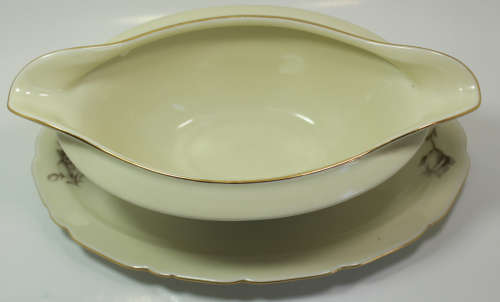 Vintage Gravy Boat with Fixed Underplate by C T Tielsch-Altwasser 1935 Germany