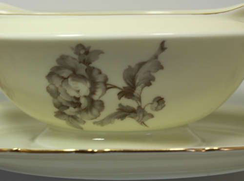Vintage Gravy Boat with Fixed Underplate by C T Tielsch-Altwasser 1935 Germany