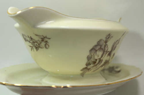 Vintage Gravy Boat with Fixed Underplate by C T Tielsch-Altwasser 1935 Germany
