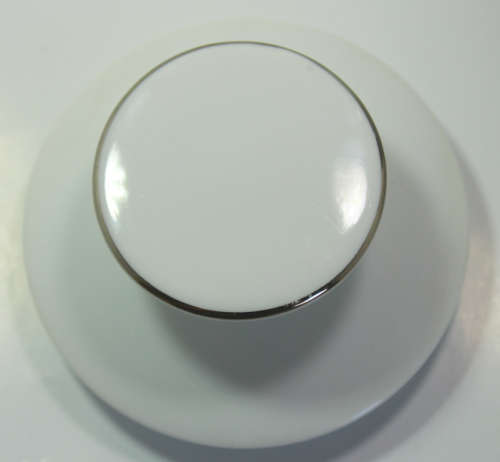 Tall Gloss White China Coffee Pot Medaillon Platinum Band by Thomas Germany