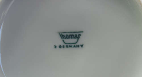 Tall Gloss White China Coffee Pot Medaillon Platinum Band by Thomas Germany